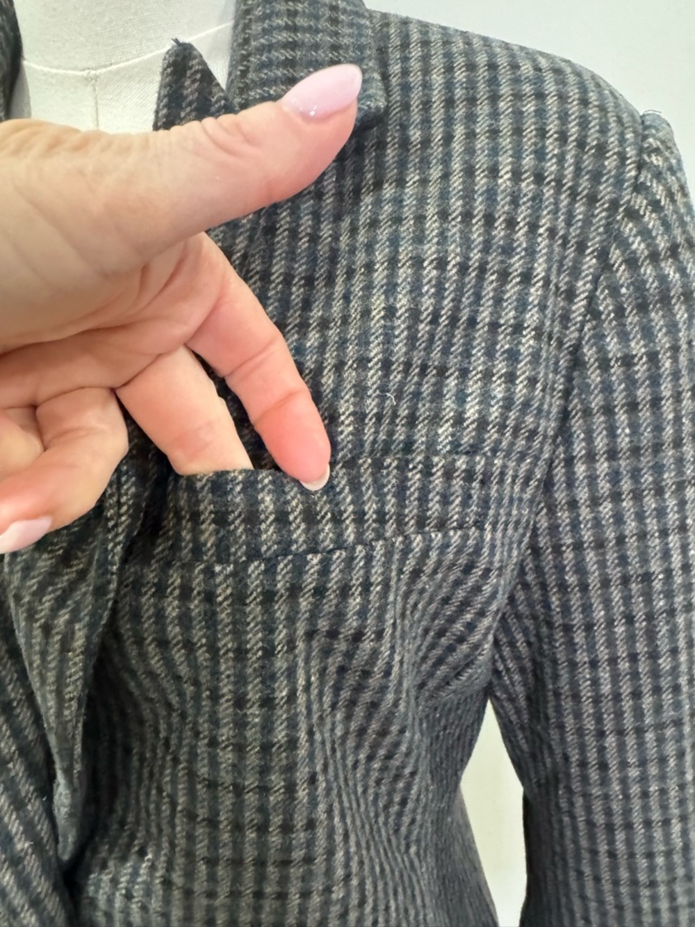 Rails “Doris” Tailored Wool Blend Blazer | Gray Check | Size M | NWOT - Picture 8 of 11